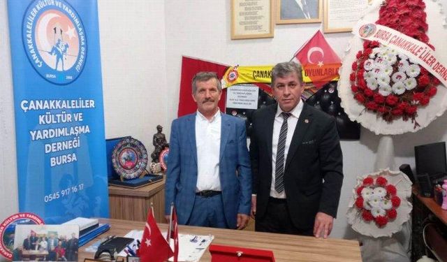 Bursa'da Çanakkaleliler Derneği’nde bayrak değişimi