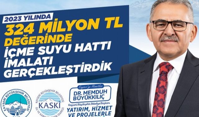 KASKİ’den daha kaliteli içme suyu için 324 milyon 943 bin TL’lik yatırım