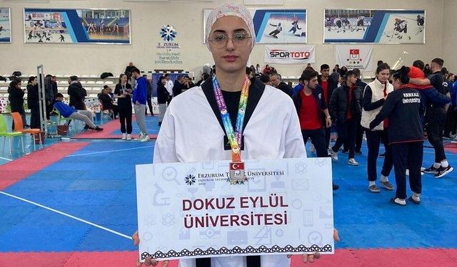 DEÜ'LÜ tekvandocudan Türkiye Şampiyonası başarısı